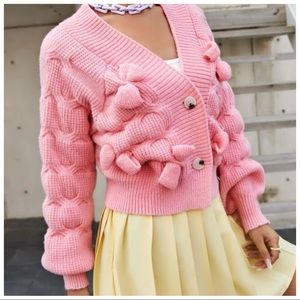 The Chayla Pink Bow Sweater